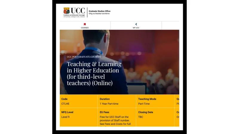 Postgraduate Certificate in Teaching and Learning (2022-2023)